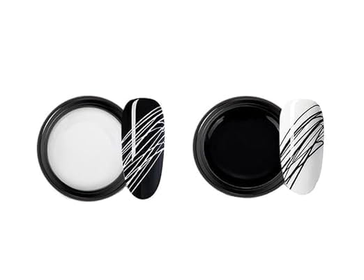 Black and White Spider Gel for Nail Art - Elastic, Easy-to-Use Nail Art Combo Set - Long-Lasting Nail Design Supplies for Creative Manicures and Nail Artistry (pack of 2)-image-34