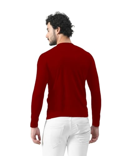 Image of Blisstone Men's Long Sleeve Henley T-Shirt with Button Placket | Soft & Comfortable Casual Wear