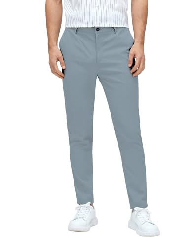 Image of AVANOVA Men's Classic Dress Pants with Side Pockets | Solid Tapered Suit Trousers, Business Formal Office Wear Regular Fit Pants, Stretchable Blend Slim Carrot Fit (Trouser 255)