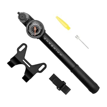 portable bicycle pump with gauge