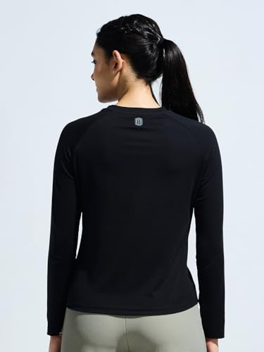 Image of Women's Stretchable Raglan Full Sleeve Graphic Print TEE for Everyday WEAR | Moisture-Wicking TEES for Girls | Women Smooth and Soft Finish Tshirt | Full Length Yoga Tshirt for Girls