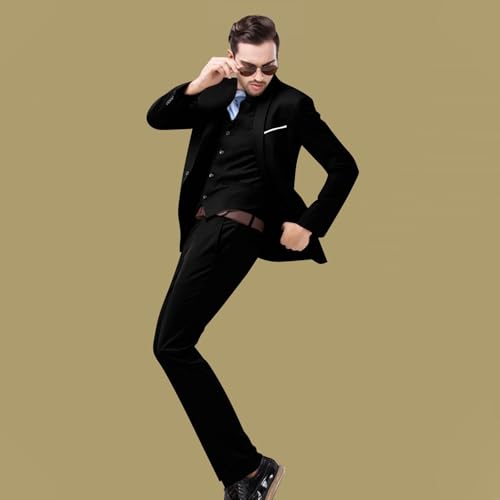 Mens Suit Slim Fit 3 Piece Double Breasted Suit Men Formal Tuxedo Set Casual Wedding Prom Groom Suits2