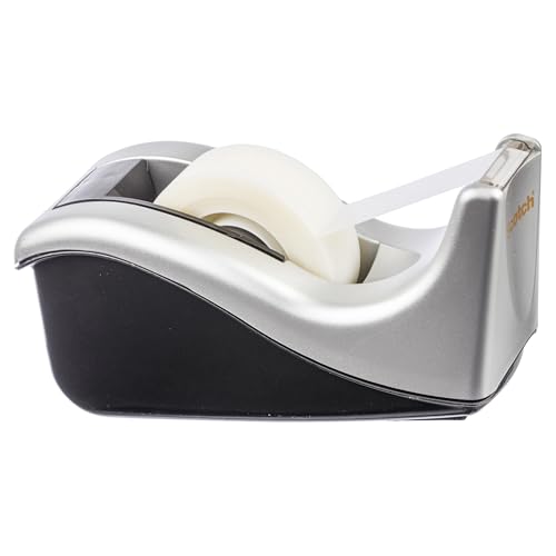 Scotch Desktop Tape Dispenser Silvertech, Two-Tone (C60-ST) image 1