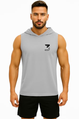 Image of 3Colours RGB Fitness Designer Gym Stringer Vest, Gym Vest, Racer Y Back, Sports Tank Tops, Sando for Men C Cut-3 Logo