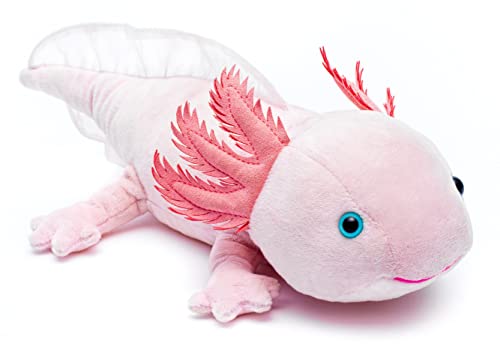 Uni-Toys - Axolotl (rosa) - 32 cm (Länge) - Plüsch-Wassertier - Plüschtier, Kuscheltier