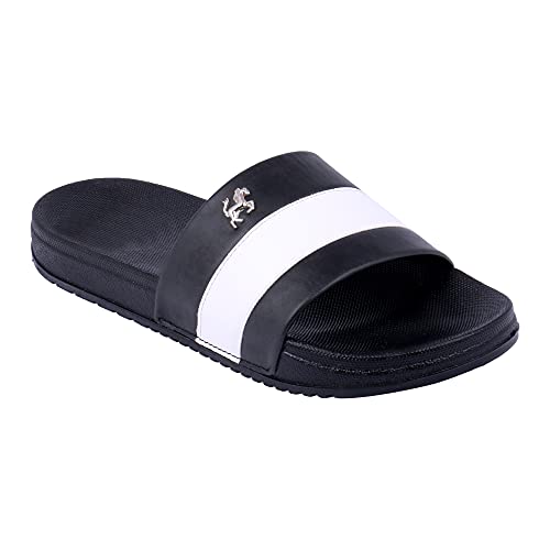 PERY-PAO Mens Stylish Sliders Black, Grey, Sky Blue, White Boys Slippers