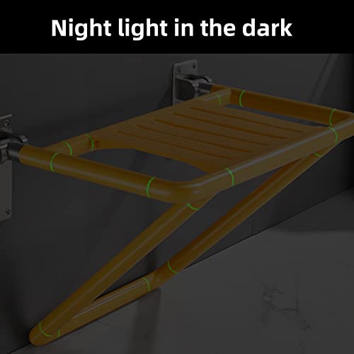 PEALOV Opvouwbare douchestoelen aan de muur gemonteerd, 65cm verbrede zitting, douchestoel met steunpoten Wandgemonteerde badkamer veiligheidskruk stoel belasting 500 lbs, antislip douchekruk voor ouderen, zwangere vrouwen, badhulp - Image 7