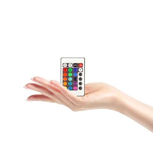 Image of balacoo Led Remote Controller for SMD 5050 RGB Strip Lights with 24 Keys Ir Wireless Brightness and Color Adjustment 1.96X1.37X0.86 Inch