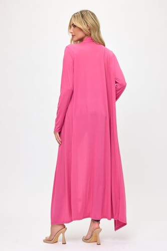 Image of Isaac Liev Maxi Cardigan Duster Sweater - Women's Extra Long Open Front Full Length Lightweight Cardigans Dusters Sweaters
