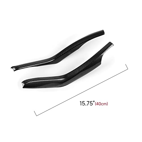 Image of Side Gear Shift Panel Strips Trim Decals for Honda Civic 2016-2021 10th Gen Accessories Car ABS Carbon Fiber Interior Stickers