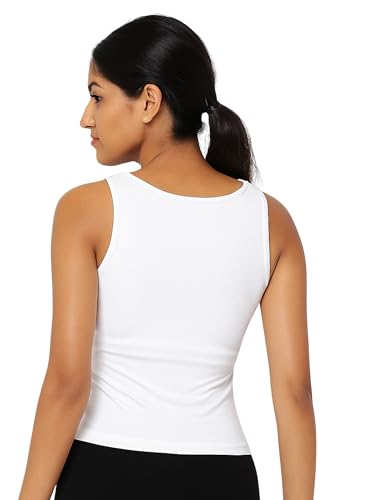 Image of DChica Essentials Women's Padded Tank Top, Soft & Supportive Fit, Seamless Non-Wired Cami Bra, Comfortable Stretch Fabric, Innerwear for Women