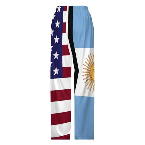 American And Argentina FlagChildren's Casual Pajamas160CM4