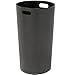 Global Industrial 24 Gallon Heavy-Duty Outdoor Metal Slatted Round Trash Receptacle with Rain Bonnet Lid, Powder Coat Finish, 23