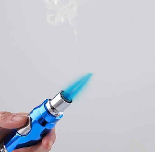 Encendedor a butano recargable con llama ajustable y cortaviento miniatura 2
