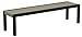 POLYWOOD 3800-12SA MOD Bench, Textured Black/Sand