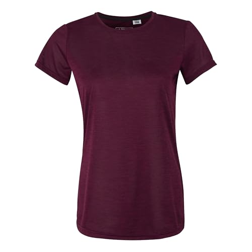 Regatta Womens Fingal Edition Marl T-Shirt Base Layer Quick Dry Sports Top Purple
