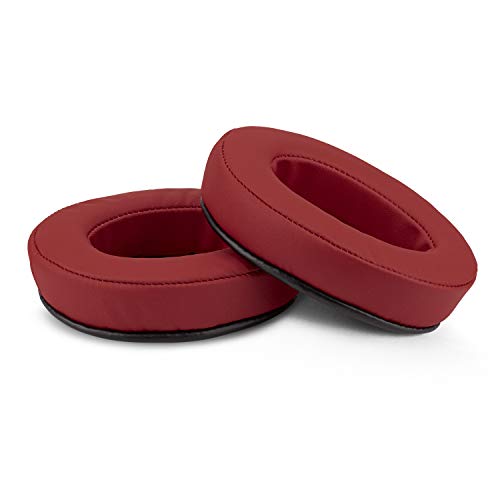 Image of Brainwavz Replacement Earpads for ATH M50X, M50BT, Steelseries Arctis, Pro Wireless & Stealth 600, HyperX Cloud, AKG, SHURE, Philips & Many More Headphones, Memory Foam Ear Pad Cushions, Dark Red Oval