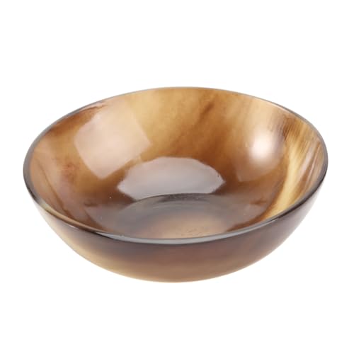 FRCOLOR 3pcs Natural Smooth Horn Shaving Bowl Unscented Shave Soap Cup Wet Shaving Kit for Men