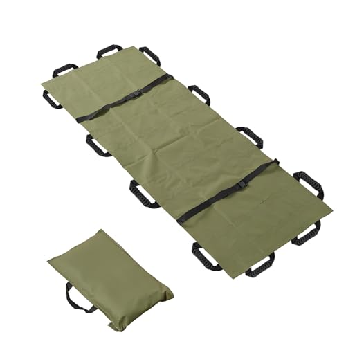担架 折りたたみ ストレッチャー 緊急救助用 介護用品 トラクションストレッチャー 簡易 軽量 多機能 調整可能 火災緊急 移送 救護用担架 病院 防災 避難 消防 訓練 負傷者用 ミリタリーグリーン 180cm*70cm