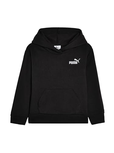 PUMA Girls' Essential Basics Logo Pullover Hoodie, Fleece Sweatshirt, Large Front Pocket