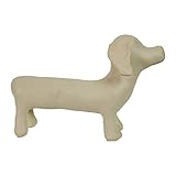 Lovelonglong Schaufensterpuppen aus PU-Leder, stehend, für Hundebekleidung, Tierladen, Beige D-S (Dackel)