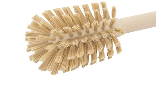 Image of SPARTA 12 Inch Bottle Brush with Polyester Bristles and Plastic Handle, Color Coded, Large Round Head Cleaner for Bottles Jars and Food Service Equipment, Tan