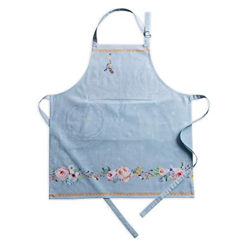 Maison d' Hermine Ibiza 100% Cotton 1 Piece Kitchen Apron with an Adjustable Neck & Visible Center Pocket with Long Ties Women Men Chef Spring/Summer (70cm x 85cm) Cover