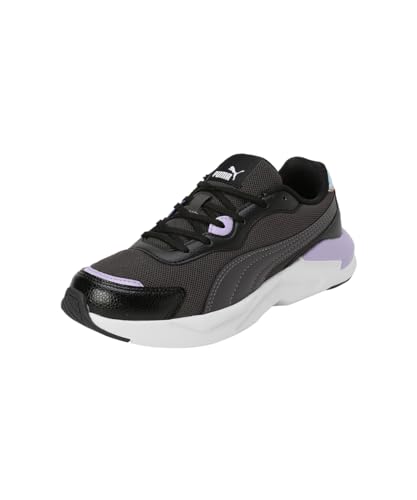 Puma Womens X-RaySlimmicMetallicWns Black-Dark Coal-Vivid Violet Sneaker – 7 UK (39465102)