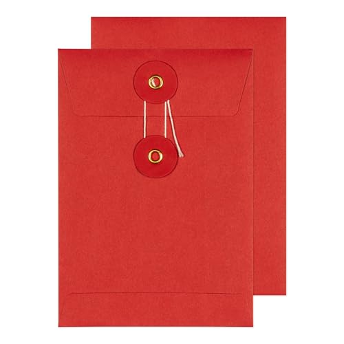 Enveloppe à ficelle et rondelle en kraft pour archivage de documents