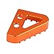 Qiilu Bremspedal Hinten, CNC Aluminium, Orange, Universell für Sport- und Tourenmotorräder