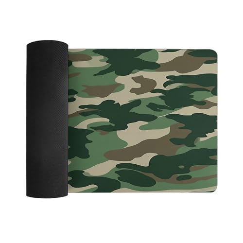 Alfombrilla de escritorio verde camuflaje grande antideslizante miniatura 3
