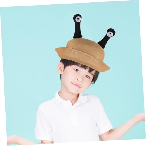 BESPORTBLE Small Round Hat Creative Snail Eyes Casual Dress up Cap for Boy Girl Toddlers Light Brown Lovely and Stylish Boy Girl Hat for Fall and Outfits4