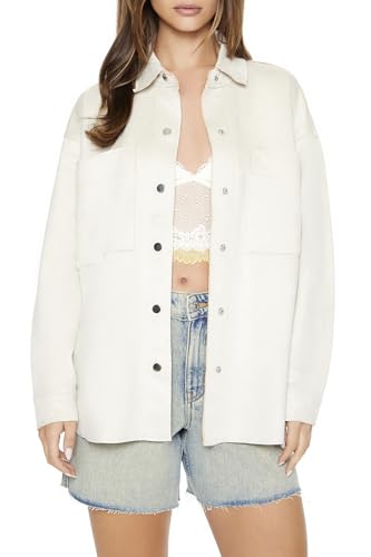 Forever 21 Women's Oversized Faux Suede Shacket