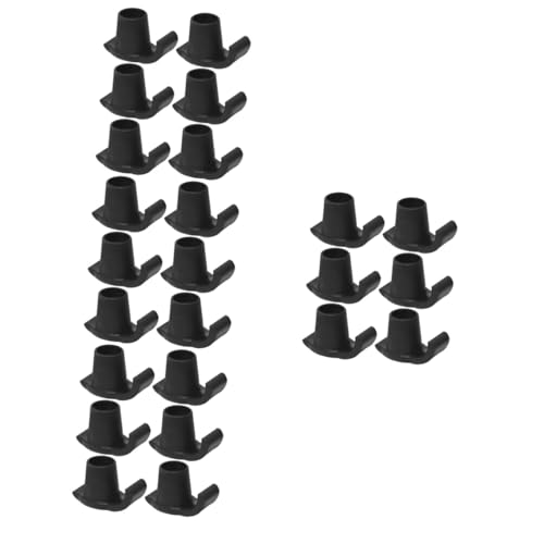 NOLITOY 4sets Crutch Pads Walker Skis Glides Walker Feet Glides Sliders for Walker Practical Walker Ski Walker Sliders or Gliders Non-Slip Walker Gliders Walker Glide Tips Black 6pcs*4