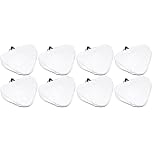 Ufixt 8x Steam Mop Microfibre Pads compatible with Asda Genie GUV-03 - Triangular Cleaning Cloth Cover Set