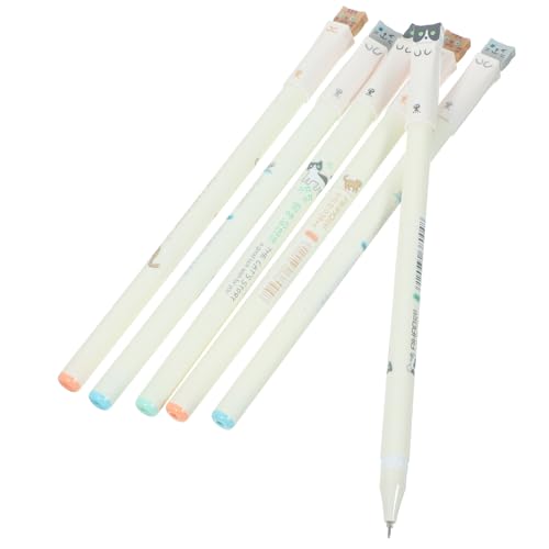 VILLCASE 6 bolígrafos gel tinta negra 0.38 mm