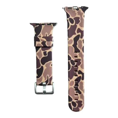 Camo Watch Band Compatible with Watch, Buckle, Strap, Vintage Duck Camouflage, Camouflage, Old...
