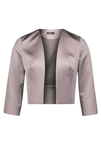 Vera Mont Damen Bolero-Jacke mit Kellerfalten Grau,40
