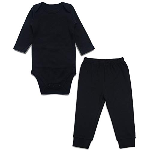 Image of SOBOWO 2-Piece Unisex Baby Bodysuit and Pants Outfits Set for Newborn Boys Girls 0-9 Months