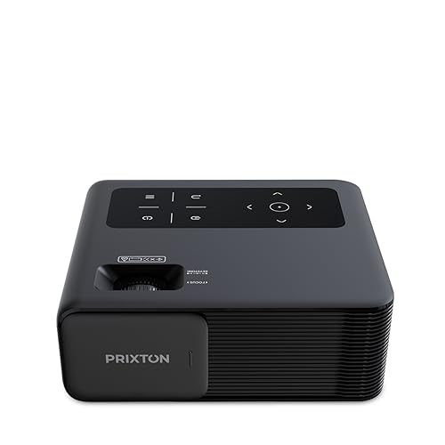 PRIXTON Videoproiettore Portatile Miró, LED Full HD, WiFi 5G, 14.000 Lumen, 800 ANSI Lumen, 2 Altoparlanti, Telecomando incluso, Connessione HDMI, USB, AV IN
