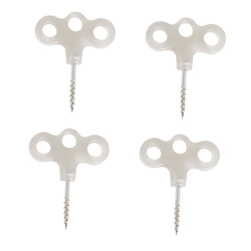 OHPHCALL 4pcs Threaded Tent Stakes Durable Outdoor Camping Anchors Stable Ground Support for Tents Versatile Use Various Surfaces for Hiking and Family Travel