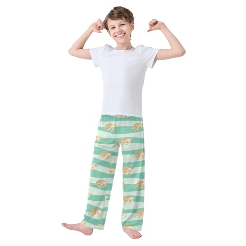 Boys' Pants Turtles Bubbles Dark Light Green Long Bottoms Jogger Pants Elastic Waist Trousers with Pockets S-XL2