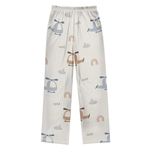 Cute Helicopter Boys Pants Boys Athletic Pants Long Pant for Boywith Pockets Wide-Leg Size 6-14Y2