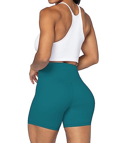 Image of Sunzel 25.4 cm Biker Shorts for Women with Pockets, High Waist Yoga Workout Shorts, 10 Inch Black, 2 Pieces