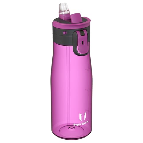 Sparrow Botella Agua 1L - Sin BPA - TouchFlow Tritan Botella con Pajita, para Deportiva, Gimnasio, Ciclismo
