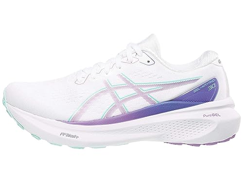 ASICS Damen Gel-Kayano 30 Laufschuhe, Weiß/Cyber Grape, 40 EU