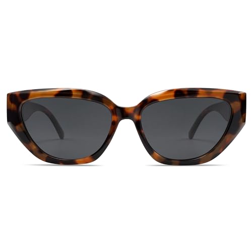 SOJOS Trendy Cute Cat Eye Polarized Sunglasses for Women Fashion Cateye Womens Sunnies SJ22373