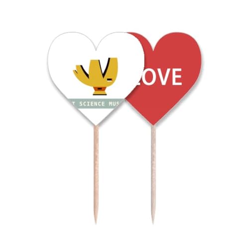 Singapore Art Science Museum Stuzzicadenti Bandiera Love Heart Etichetta Cupcake Plettro