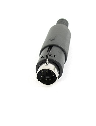 Adaptador uxcell DIN Mini 7 Pines Macho Negro miniatura 2