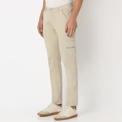 Image of Spykar Men's Regular Cargo Pants